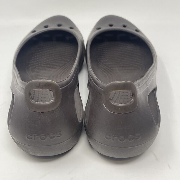 Crocs Kadee Shoes Womens 10 Brown Ballet Flats Casual Comfort Slip On Light - Picture 10 of 14